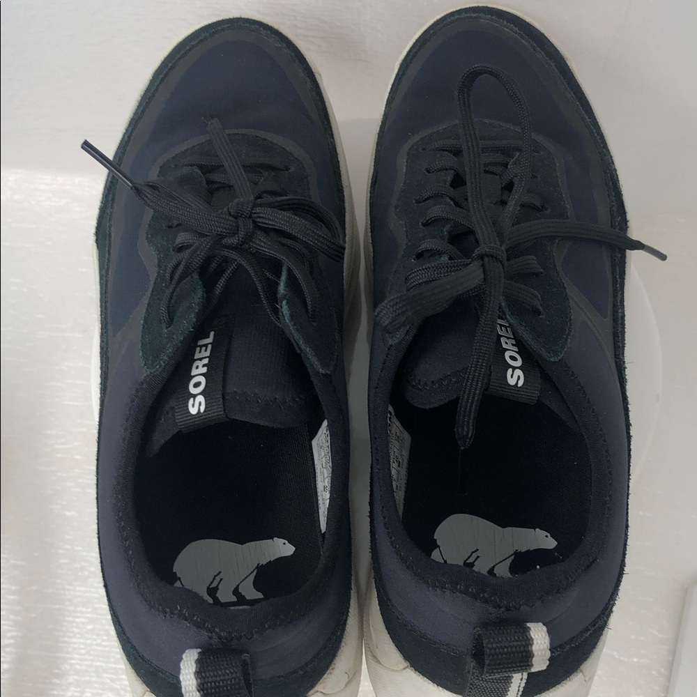 Sorel Ona 503 Sneakers Everyday Waterproof Low Top Black and Chalk Size 9 - Picture 5 of 13